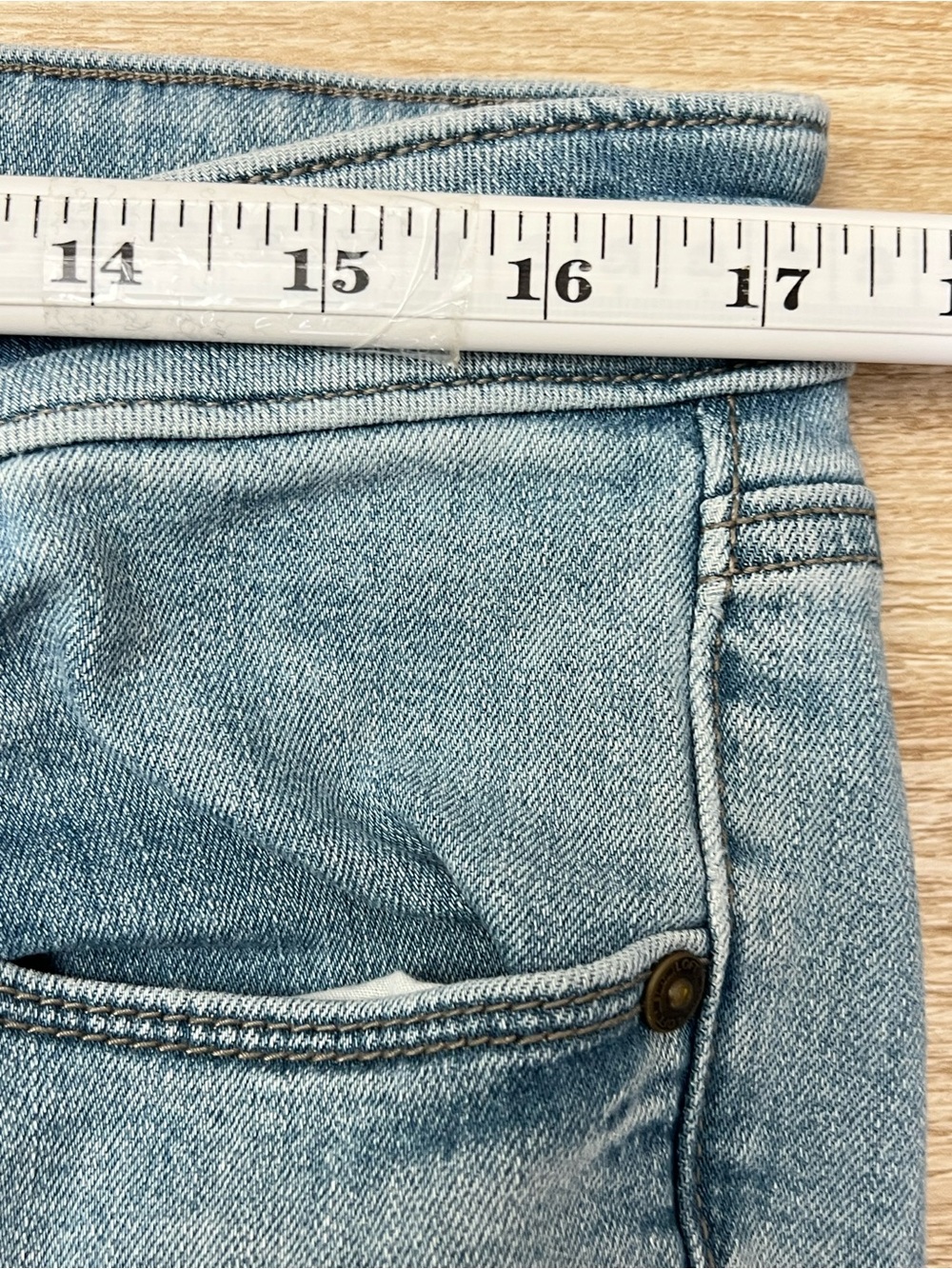 LOFT Women’s Size 14 / 32 US High Rise Curvy Skinny  Stretch Jeans Blue Denim - Picture 7 of 16